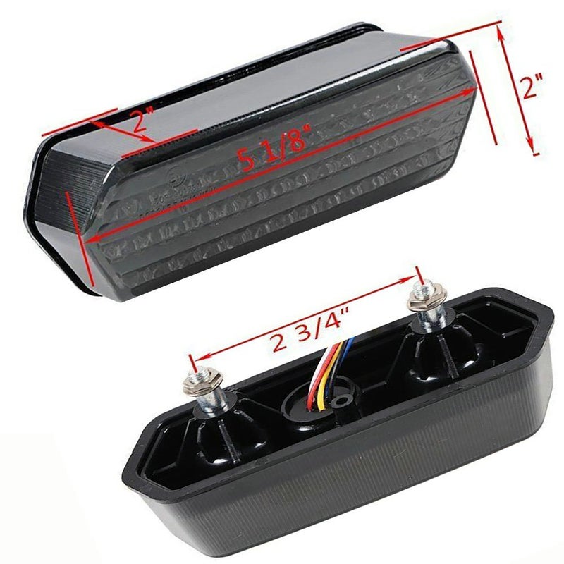 Yibid استبدال ضوء الذيل المتكامل LED Yibid لدراجة هوندا جروما MSX 125 2014-19، أضواء مؤشر الفرامل المتسلسلة لـ MSX125/SF CBR650F CTX700 CTX700N، عدسة دخانية مع 1 قطعة من مرحل الفلاش 2 دبوس - Image 5